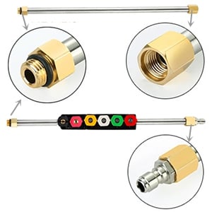 4000 PSI Telescoping High Pressure Washer Wand Set for Gutter & Roof Drainage & Walls Cleaning