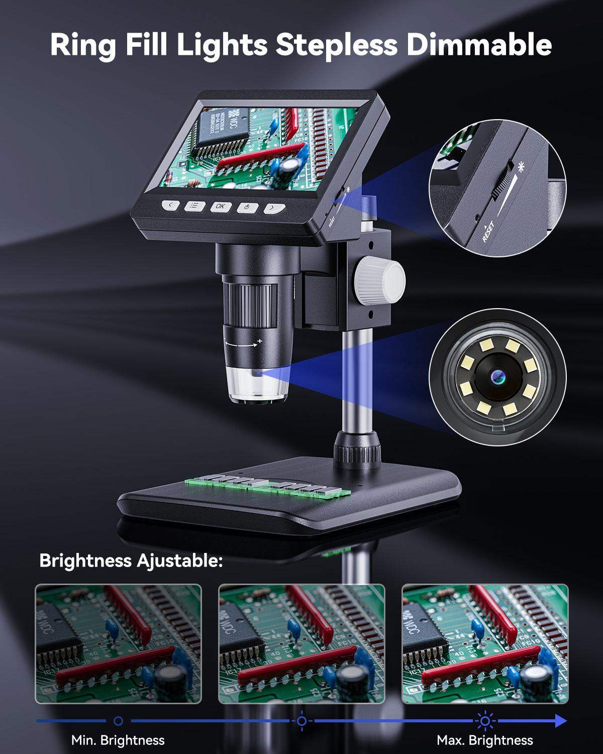 4.3 Inch Digital Soldering Microscope For Electronics Repair